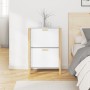 Shoe cabinet made of white plywood wood 57.5x33x80 cm by vidaXL, Shoe racks and shoe organizers - Ref: Foro24-345684, Price: ...