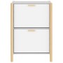 Mueble zapatero madera contrachapada blanco 57,5x33x80 cm de vidaXL, Zapateros y organizadores de calzado - Ref: Foro24-34568...