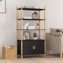 Aparador alto madera contrachapada negro 80x40x153 cm de vidaXL, Aparadores - Ref: Foro24-345703, Precio: 85,44 €, Descuento: %