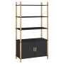 Aparador alto madera contrachapada negro 80x40x153 cm de vidaXL, Aparadores - Ref: Foro24-345703, Precio: 85,44 €, Descuento: %