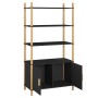 Aparador alto madera contrachapada negro 80x40x153 cm de vidaXL, Aparadores - Ref: Foro24-345703, Precio: 85,44 €, Descuento: %