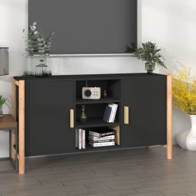 Black plywood sideboard 107x38x60 cm by vidaXL, Sideboards - Ref: Foro24-345679, Price: 104,99 €, Discount: %