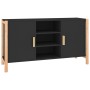 Aparador de madera contrachapada negro 107x38x60 cm de vidaXL, Aparadores - Ref: Foro24-345679, Precio: 104,47 €, Descuento: %