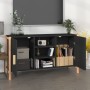 Black plywood sideboard 107x38x60 cm by vidaXL, Sideboards - Ref: Foro24-345679, Price: 104,47 €, Discount: %