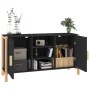 Aparador de madera contrachapada negro 107x38x60 cm de vidaXL, Aparadores - Ref: Foro24-345679, Precio: 104,47 €, Descuento: %