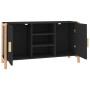 Aparador de madera contrachapada negro 107x38x60 cm de vidaXL, Aparadores - Ref: Foro24-345679, Precio: 104,47 €, Descuento: %