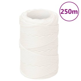 Intense white polypropylene boat rope 2 mm 250 m by vidaXL, Ropes and metal cords - Ref: Foro24-152532, Price: 17,99 €, Disco...