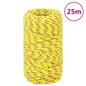 Yellow polypropylene boat rope 2 mm 25 m by vidaXL, Ropes and metal cords - Ref: Foro24-152582, Price: 9,99 €, Discount: %