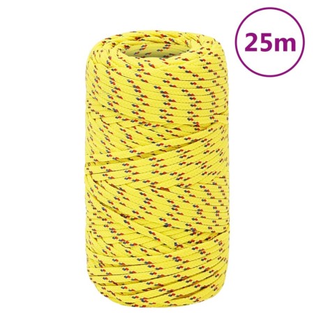 Cuerda de barco polipropileno amarillo 2 mm 25 m de vidaXL, Sogas y cuerdas metálicas - Ref: Foro24-152582, Precio: 9,99 €, D...