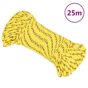 Yellow polypropylene boat rope 5 mm 25 m by vidaXL, Ropes and metal cords - Ref: Foro24-152597, Price: 9,26 €, Discount: %