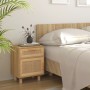 Bedside tables 2 pcs solid pine wood brown natural rattan by vidaXL, Nightstands - Ref: Foro24-345611, Price: 124,59 €, Disco...