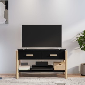 Black plywood TV cabinet 82x38x45 cm by vidaXL, TV Furniture - Ref: Foro24-345661, Price: 65,99 €, Discount: %