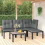 5-piece garden furniture set in black and gray synthetic rattan by vidaXL, Garden sets - Ref: Foro24-3187744, Price: 221,73 €...