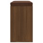 Banco zapatero madera contrachapada marrón roble 103x30x48 cm