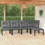 Garden furniture set 5 pieces black and gray synthetic rattan by vidaXL, Garden sets - Ref: Foro24-3187745, Price: 225,04 €, ...