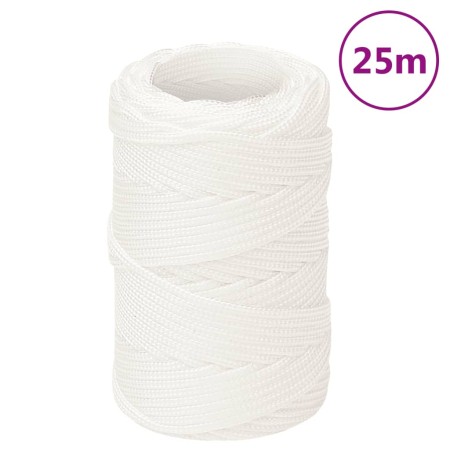 Cuerda de barco polipropileno blanco intenso 2 mm 25 m de vidaXL, Sogas y cuerdas metálicas - Ref: Foro24-152529, Precio: 10,...