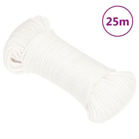 Cuerda de barco polipropileno blanco intenso 4 mm 25 m de vidaXL, Sogas y cuerdas metálicas - Ref: Foro24-152539, Precio: 10,...