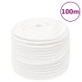 Intense white polypropylene boat rope 14 mm 100 m by vidaXL, Ropes and metal cords - Ref: Foro24-152570, Price: 71,28 €, Disc...