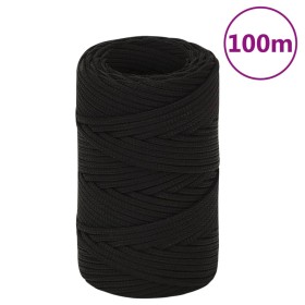 Cuerda de trabajo poliéster negro 2 mm 100 m de vidaXL, Sogas y cuerdas metálicas - Ref: Foro24-152794, Precio: 13,99 €, Desc...