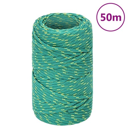 Green polypropylene boat rope 2 mm 50 m by vidaXL, Ropes and metal cords - Ref: Foro24-152689, Price: 10,99 €, Discount: %