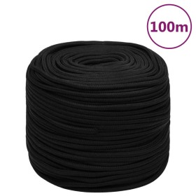 Cuerda de trabajo poliéster negro 8 mm 100 m de vidaXL, Sogas y cuerdas metálicas - Ref: Foro24-152819, Precio: 47,99 €, Desc...