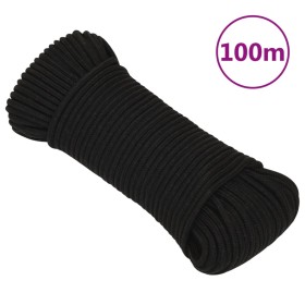 Cuerda de trabajo poliéster negro 3 mm 100 m de vidaXL, Sogas y cuerdas metálicas - Ref: Foro24-152799, Precio: 16,99 €, Desc...