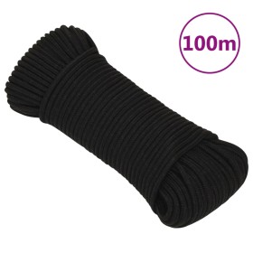 Cuerda de trabajo poliéster negro 5 mm 100 m de vidaXL, Sogas y cuerdas metálicas - Ref: Foro24-152809, Precio: 21,99 €, Desc...