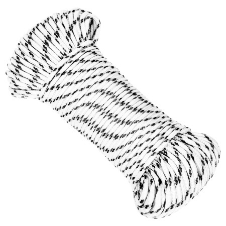 White polyester braided boat rope 3 mmx100 m by vidaXL, Ropes and metal cords - Ref: Foro24-152748, Price: 13,23 €, Discount: %