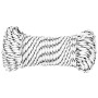 White polyester braided boat rope 4 mmx100 m by vidaXL, Ropes and metal cords - Ref: Foro24-152753, Price: 15,44 €, Discount: %