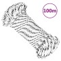 White polyester braided boat rope 4 mmx100 m by vidaXL, Ropes and metal cords - Ref: Foro24-152753, Price: 15,44 €, Discount: %