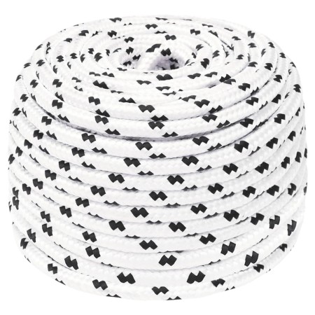 White polyester braided boat rope 8 mmx25 m by vidaXL, Ropes and metal cords - Ref: Foro24-152766, Price: 11,36 €, Discount: %