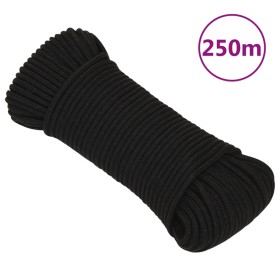 Cuerda de trabajo poliéster negro 4 mm 250 m de vidaXL, Sogas y cuerdas metálicas - Ref: Foro24-152805, Precio: 33,99 €, Desc...