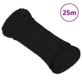 Cuerda de trabajo poliéster negro 4 mm 25 m de vidaXL, Sogas y cuerdas metálicas - Ref: Foro24-152802, Precio: 9,99 €, Descue...