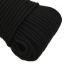 Black polyester work rope 4 mm 25 m by vidaXL, Ropes and metal cords - Ref: Foro24-152802, Price: 9,99 €, Discount: %