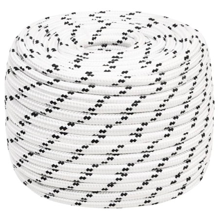 Braided white polyester boat rope 12 mm x 100 m by vidaXL, Ropes and metal cords - Ref: Foro24-152777, Price: 61,18 €, Discou...