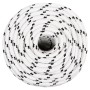 Braided white polyester boat rope 12 mm x 100 m by vidaXL, Ropes and metal cords - Ref: Foro24-152777, Price: 61,18 €, Discou...