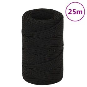 Cuerda de trabajo poliéster negro 2 mm 25 m de vidaXL, Sogas y cuerdas metálicas - Ref: Foro24-152792, Precio: 9,99 €, Descue...