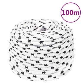 White polyester work rope 10 mm 100 m by vidaXL, Ropes and metal cords - Ref: Foro24-152773, Price: 50,41 €, Discount: %