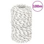 Cuerda para barco trenzada poliéster blanco 2 mm x 100 m de vidaXL, Sogas y cuerdas metálicas - Ref: Foro24-152743, Precio: 1...