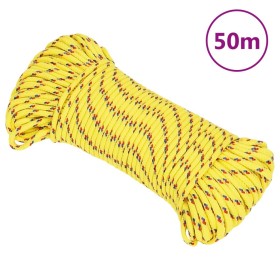 Yellow polypropylene boat rope 4 mm 50 m by vidaXL, Ropes and metal cords - Ref: Foro24-152593, Price: 10,99 €, Discount: %