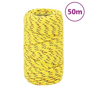 Cuerda de barco polipropileno amarillo 2 mm 50 m de vidaXL, Sogas y cuerdas metálicas - Ref: Foro24-152583, Precio: 9,99 €, D...