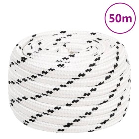 Cuerda de trabajo poliéster blanco 18 mm 50 m de vidaXL, Sogas y cuerdas metálicas - Ref: Foro24-152787, Precio: 60,19 €, Des...