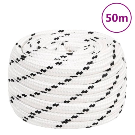 White polyester work rope 18 mm 50 m by vidaXL, Ropes and metal cords - Ref: Foro24-152787, Price: 60,19 €, Discount: %