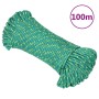 Green polypropylene boat rope 3 mm 100 m by vidaXL, Ropes and metal cords - Ref: Foro24-152695, Price: 14,19 €, Discount: %