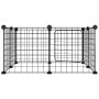 8-panel pet cage with black steel door 35x35cm by vidaXL, Cages and habitats for small animals - Ref: Foro24-171622, Price: 2...