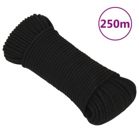 Cuerda de trabajo poliéster negro 3 mm 250 m de vidaXL, Sogas y cuerdas metálicas - Ref: Foro24-152800, Precio: 27,87 €, Desc...