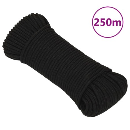 Cuerda de trabajo poliéster negro 3 mm 250 m de vidaXL, Sogas y cuerdas metálicas - Ref: Foro24-152800, Precio: 25,76 €, Desc...