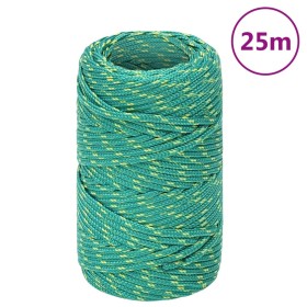 Green polypropylene boat rope 2 mm 25 m by vidaXL, Ropes and metal cords - Ref: Foro24-152688, Price: 9,45 €, Discount: %