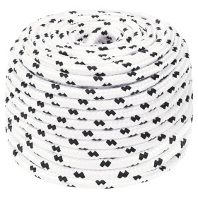 Braided white polyester boat rope 6 mm x 25 m by vidaXL, Ropes and metal cords - Ref: Foro24-152761, Price: 8,99 €, Discount: %