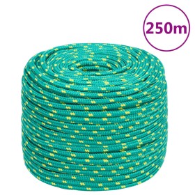 Cuerda de barco polipropileno verde 10 mm 250 m de vidaXL, Sogas y cuerdas metálicas - Ref: Foro24-152721, Precio: 96,99 €, D...